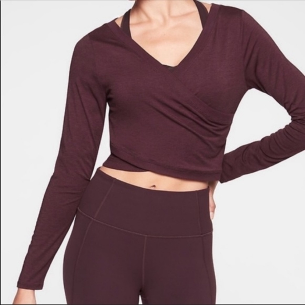Athleta wrap crop top